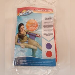 Swimways Noodle Sling Red Mesh Flexible Pool Floating Seat Summer  New